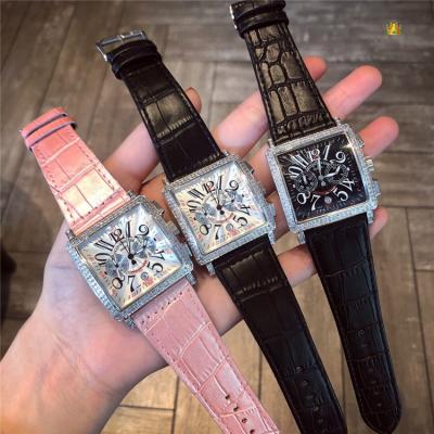 Replica Ladies'collection Swiss Quartz Movement Womens Watch Silver Dial Leather Strap A E140