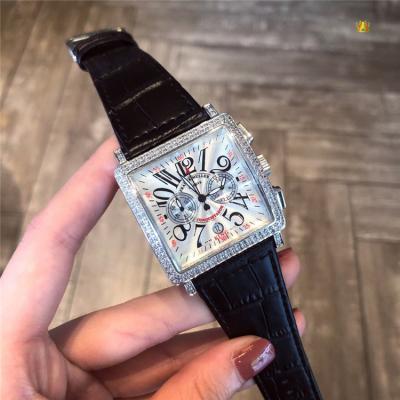 Replica Ladies'collection Swiss Quartz Movement Womens Watch Silver Dial Diamonds Case Leather Strap B E140