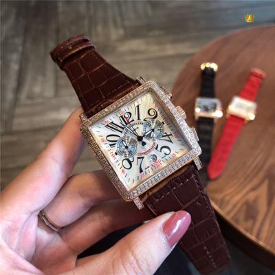 Replica Ladies'collection Swiss Quartz Movement Womens Watch Black Dial Diamonds Case Leather Strap C E140