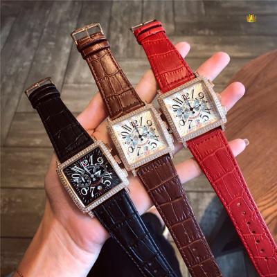 Replica Ladies'collection Swiss Quartz Movement Womens Watch Black Dial Diamonds Case Leather Strap C E140