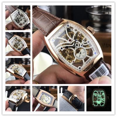 Replica Vanguard A21j Automatic Movement Mens Watch Skeleton Dial Leather Strap E158