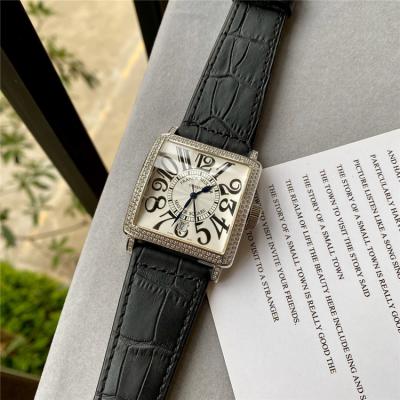 Replica Ladies'collection A21j Automatic Movement Womens Watch White Dial Diamonds Case Leather Strap E162