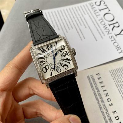 Replica Ladies'collection A21j Automatic Movement Womens Watch White Dial Diamonds Case Leather Strap E162