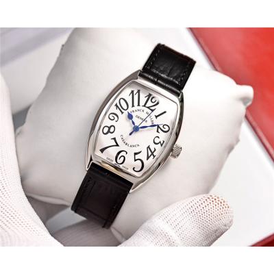 Replica Vanguard Swiss Quartz Movement Womens Watch White Dial Leather Strap E170