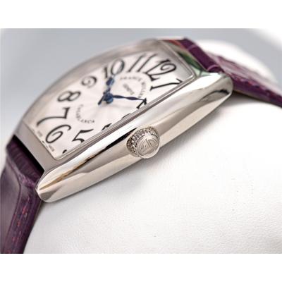 Replica Vanguard Swiss Quartz Movement Womens Watch White Dial Leather Strap E170