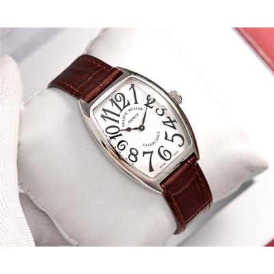 Replica Vanguard Swiss Quartz Movement Womens Watch White Dial Leather Strap E170