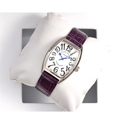 Replica Vanguard Swiss Quartz Movement Womens Watch White Dial Leather Strap E170