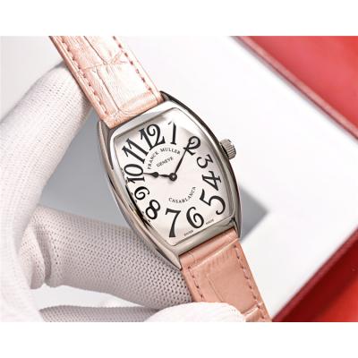 Replica Vanguard Swiss Quartz Movement Womens Watch White Dial Leather Strap E170