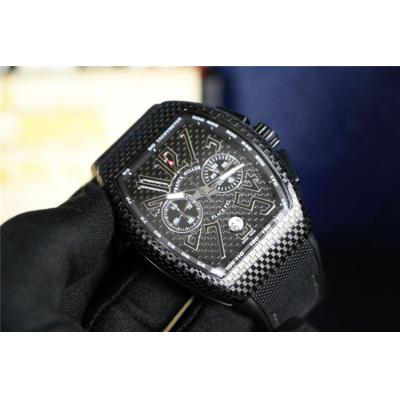 Replica Vanguard Japan Quartz Chronograph Movement Mens Watch Black Dial Nylon Strap E180