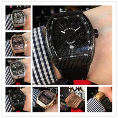 Replica Vanguard Japan Quartz Chronograph Movement Mens Watch Black Dial Leather Strap E183