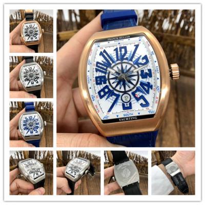 Replica Vanguard A21j Automatic Movement Mens Watch Blue Number White Dial Leather Strap A E195