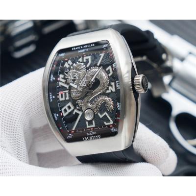 Replica Dragon King A21j Automatic Movement Mens Watch  Black Dial Leather Strap E200