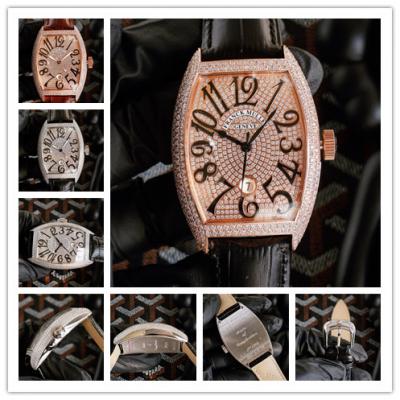 Replica Vanguard Japan Miyota 8215 Automatic Mens Watch Diamonds Dial Diamonds Case Leather Strap E226