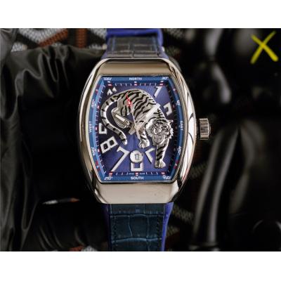 Replica Vanguard A21j Automatic Movement Mens Watch Blue Dial Leather Strap E230