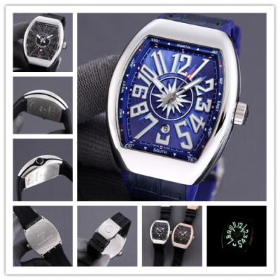 Replica Vanguard A2813 Automatic Movement Mens Watch Blue Dial Leather Strap E233