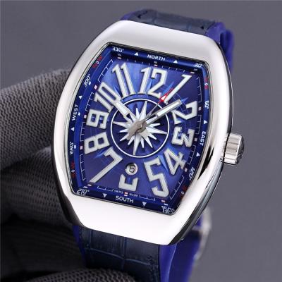 Replica Vanguard A2813 Automatic Movement Mens Watch Blue Dial Leather Strap E233