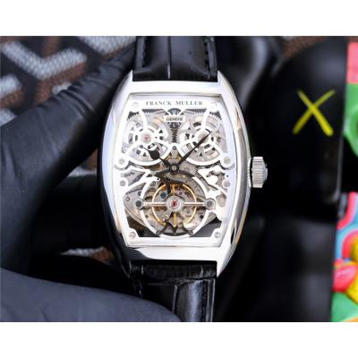 Replica Vanguard A21j Automatic Movement Mens Watch Skeleton Dial Leather Strap G17