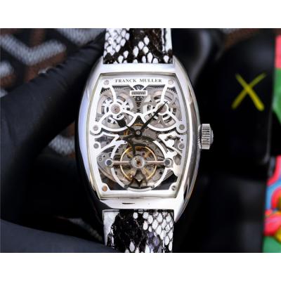 Replica Vanguard A21j Automatic Movement Mens Watch Skeleton Dial Leather Strap G17