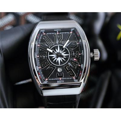 Replica Vanguard A21j Automatic Movement Mens Watch Black Dial Leather Strap G20