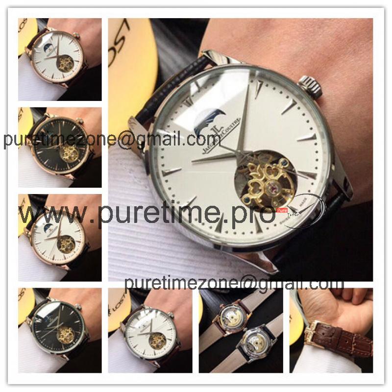 Replica Master Grande Tradition A21j Automatic Movement Mens Watch White Tourbillon Dial Leather Strap A E03