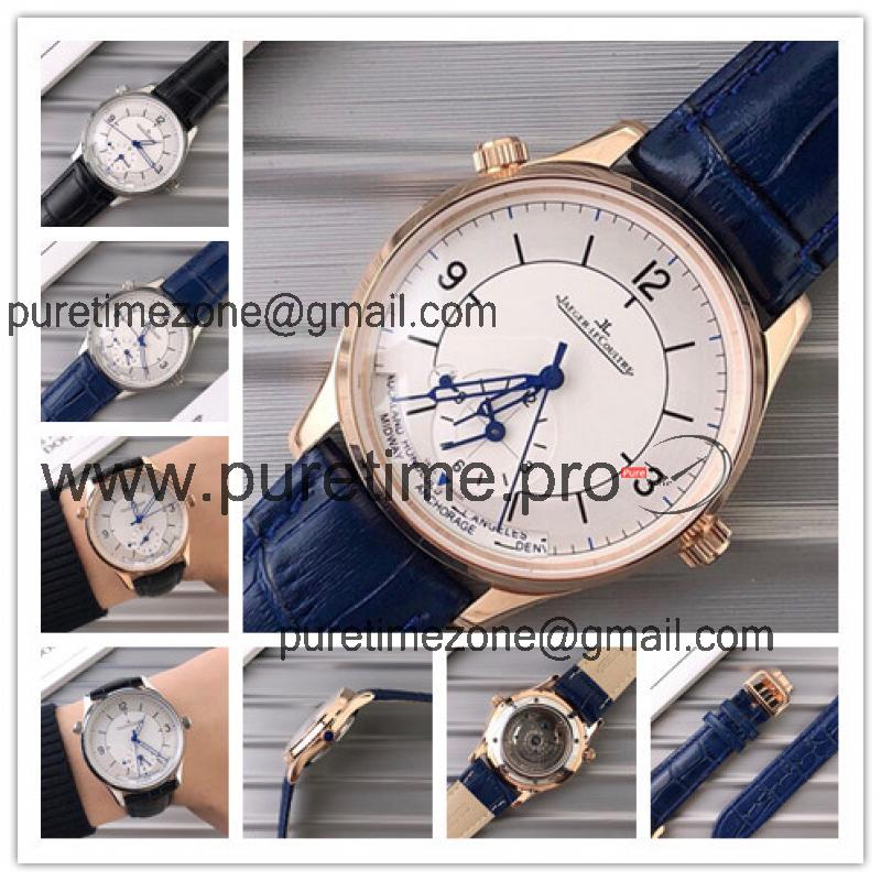 Replica Master A21j Automatic Movement Mens Watch White Dial Leather Strap E11