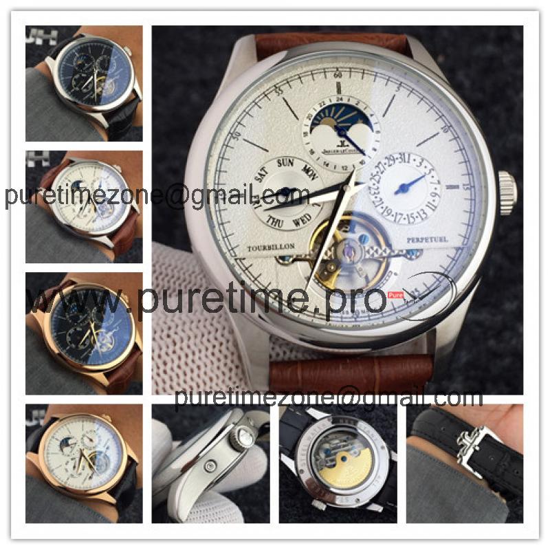 Replica Master Grande Tradition A21j Automatic Movement Mens Watch White Dial Leather Strap E13