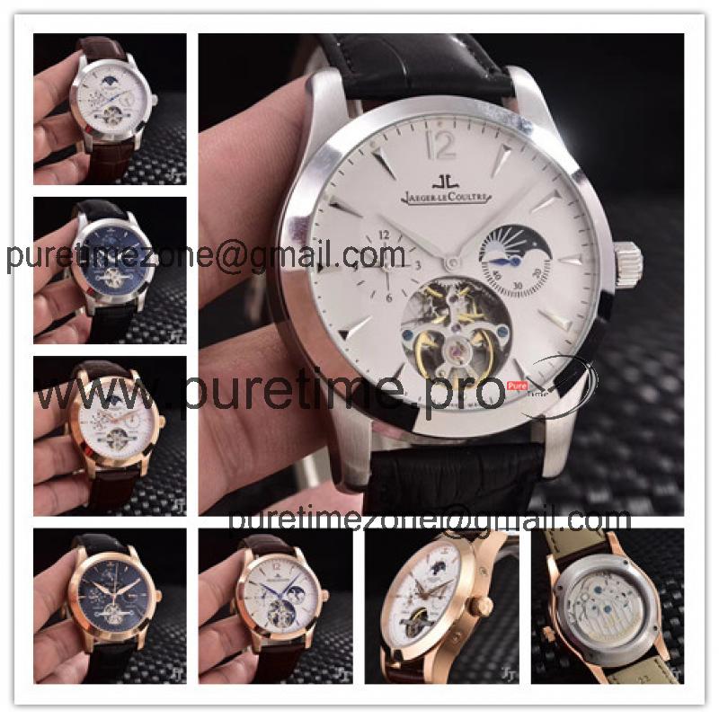 Replica Master Grande Tradition A21j Automatic Movement Mens Watch White Dial Leather Strap E32