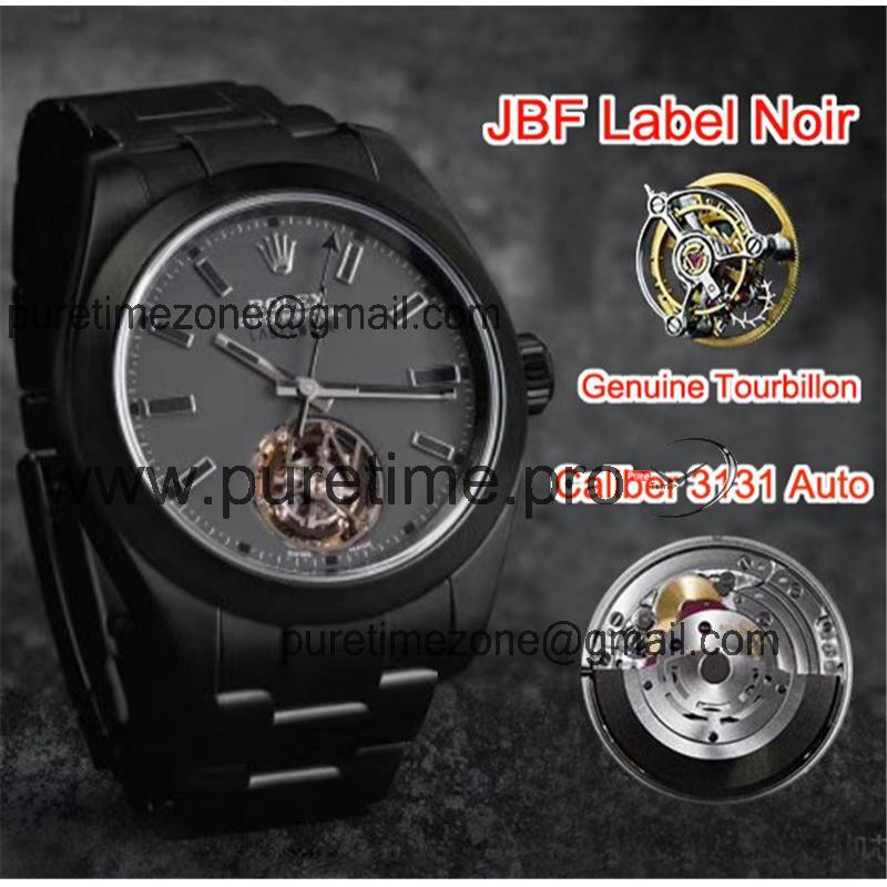 JBF Custom Watch By Label Noir Submariner 116400 A3131 Tourbillon Automatic Mens Watch PVD Bracelet Best Edition