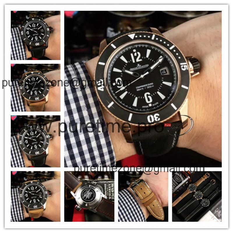 Replica Master Extreme A21j Automatic Movement Mens Watch Black Dial Leather Strap E35