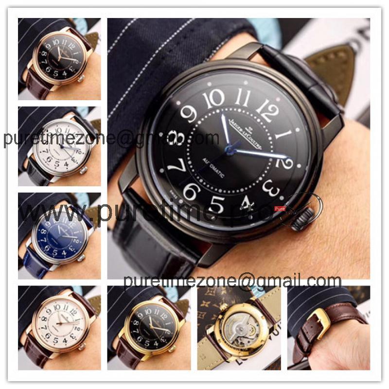 Replica Master Ultra Thin A21j Automatic Movement Mens Watch Black Dial Leather Strap E37