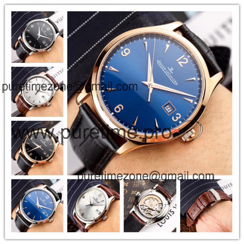 Replica Master Ultra Thin A21j Automatic Movement Mens Watch Blue Dial Leather Strap E40