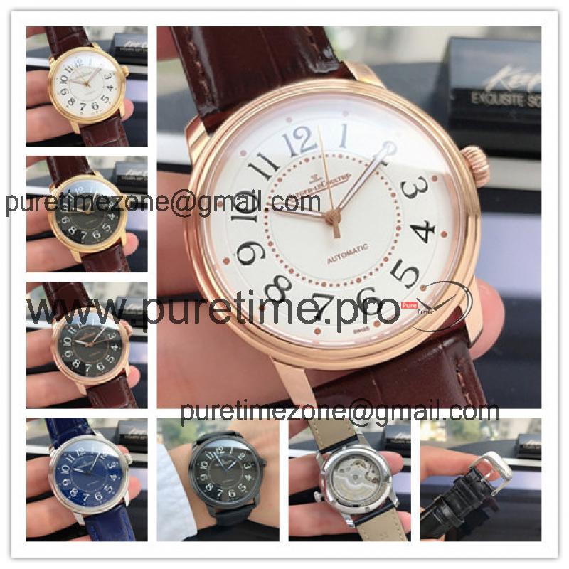 Replica Master A21J Automatic Movement Mens Watch White Dial Leather Strap E51