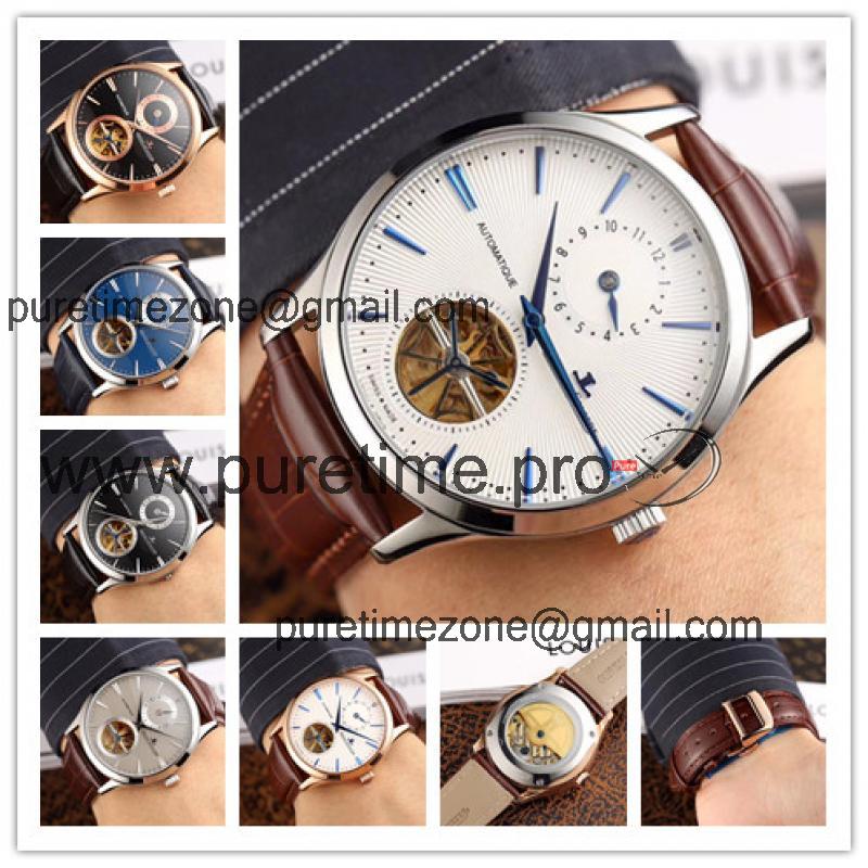 Replica Master Ultra Thin A21j Automatic Movement Mens Watch White Dial Leather Strap E59