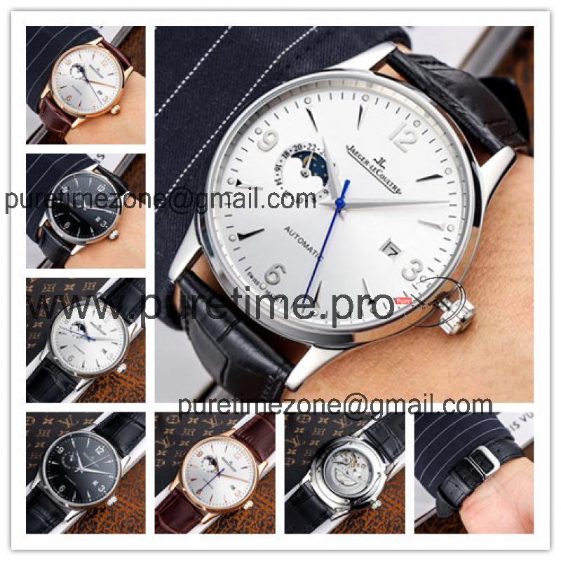 Replica Master Ultra Thin A21j Automatic Movement Mens Watch White Dial Leather Strap E67