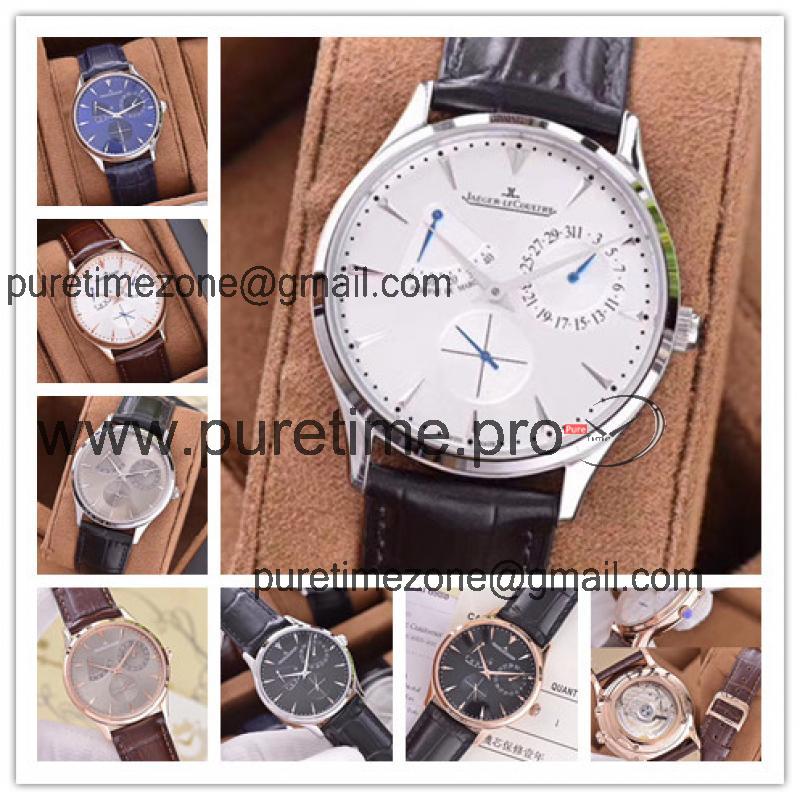 Replica Master A21j Automatic Movement Mens Watch White Dial Leather Strap A E68