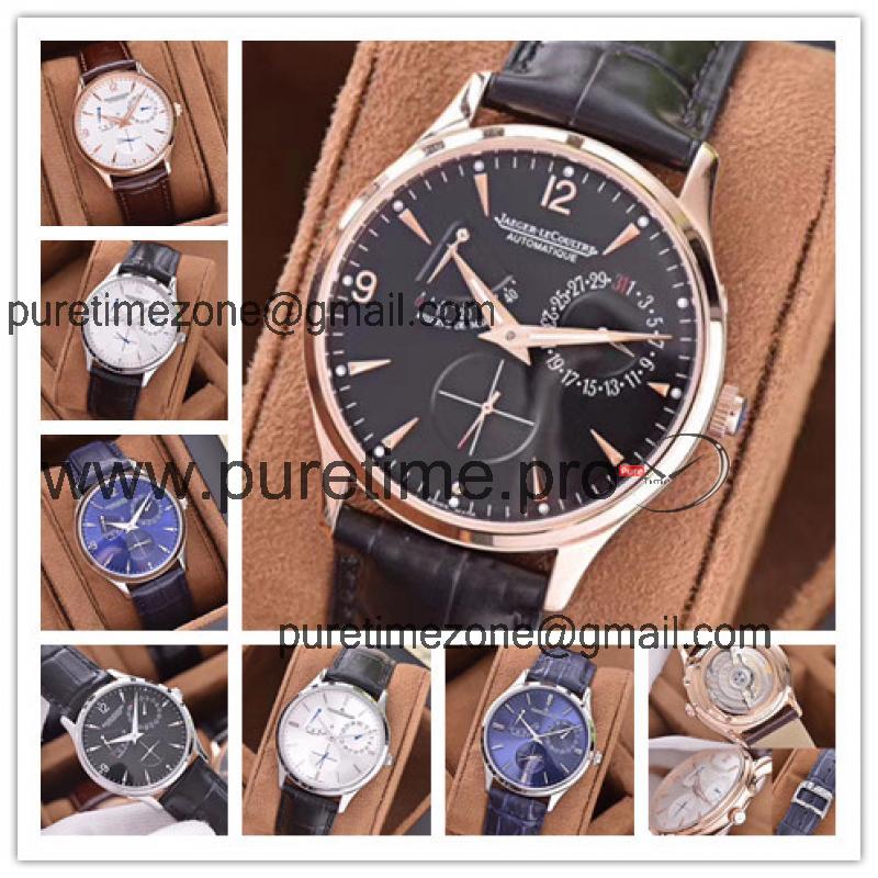 Replica Master A21j Automatic Movement Mens Watch Black Dial Leather Strap B E68