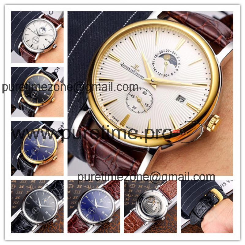 Replica Master A21j Automatic Movement Mens Watch White Dial Leather Strap A E76