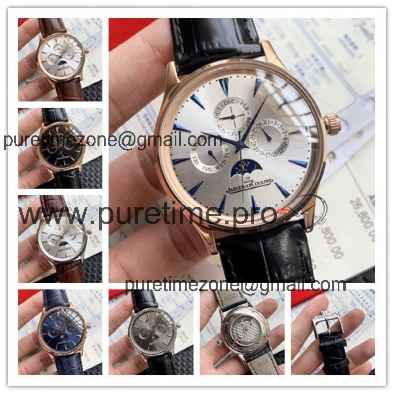 Replica Master Grande Tradition A21j Automatic Movement Mens Watch Silver Dial Leather Strap B E81