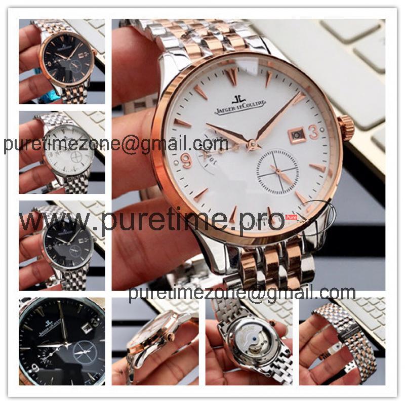 Replica Master Ultra Thin A21j Automatic Movement Mens Watch White Dial Two Tone Rose Gold A E93