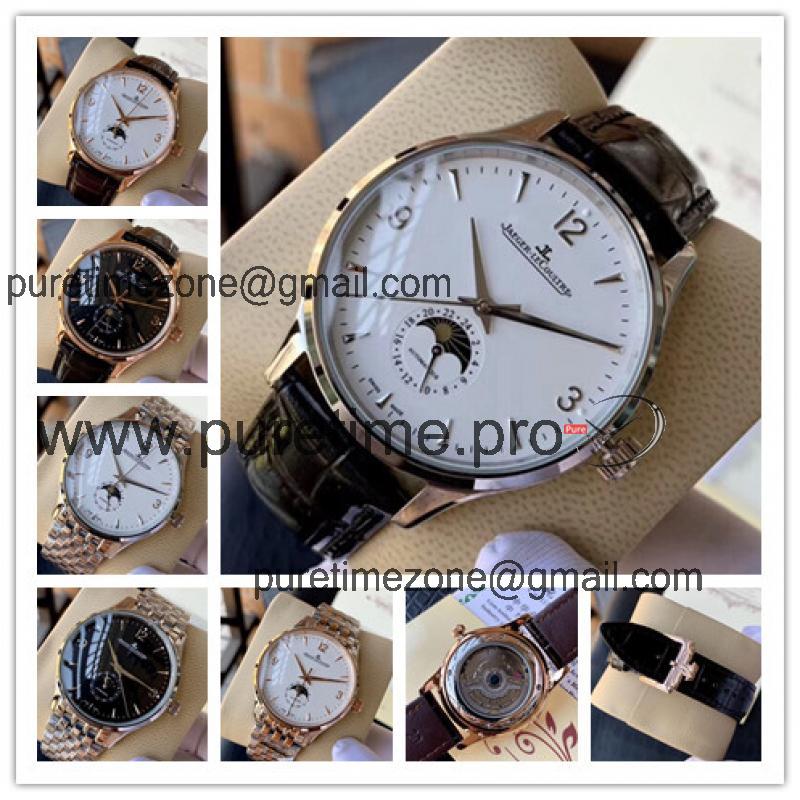 Replica Master Ultra Thin A21j Automatic Movement Mens Watch White Dial Leather Strap E101