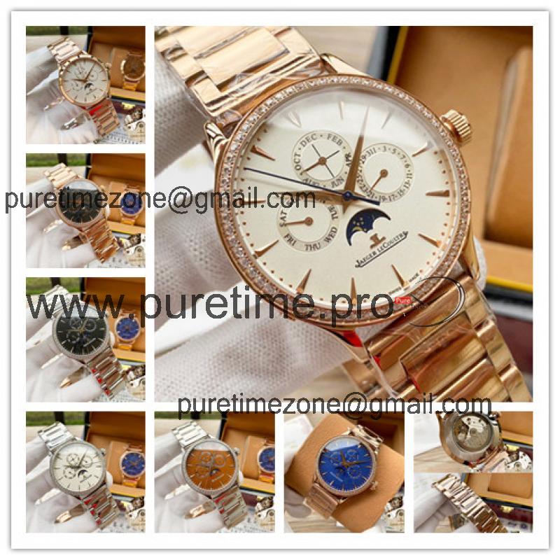 Replica Master Grande Tradition A21j Automatic Movement Mens Watch White Dial Diamonds Case Rose Gold A E108