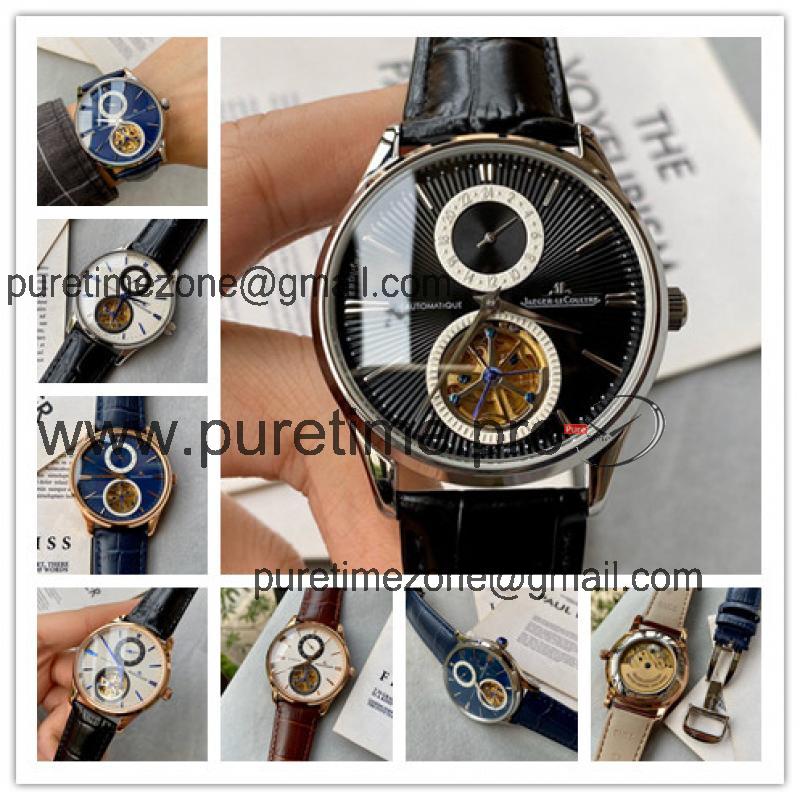 Replica Master Ultra Thin A21j Automatic Movement Mens Watch Black Dial Leather Strap B E112