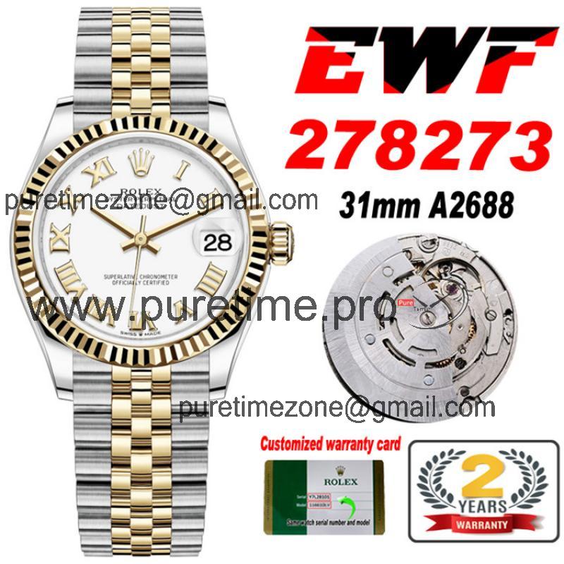 EWF Datejust 31 278273 A2688 Automatic Womens Watch Two Tone YG  MOP Roman Dial SS Jubilee Bracelet  Best Edition