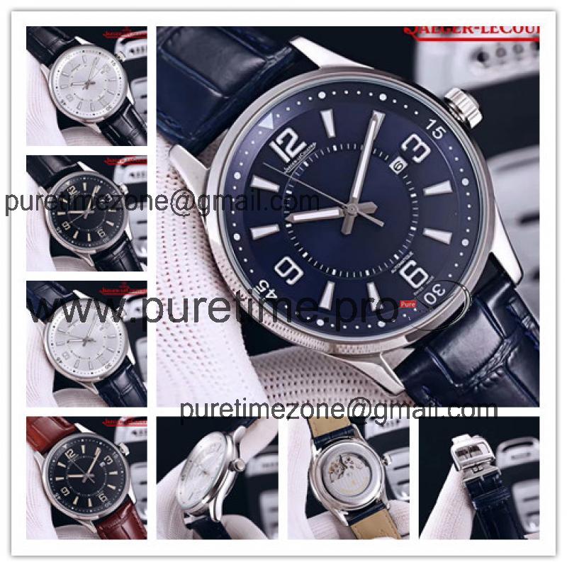 Replica Master A2813 Automatic Movement Mens Watch Blue Dial Leather Strap B E151