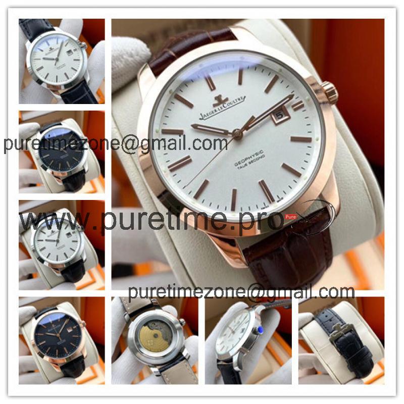 Replica Geophysic A21j Automatic Movement Mens Watch White Dial Leather Strap E170