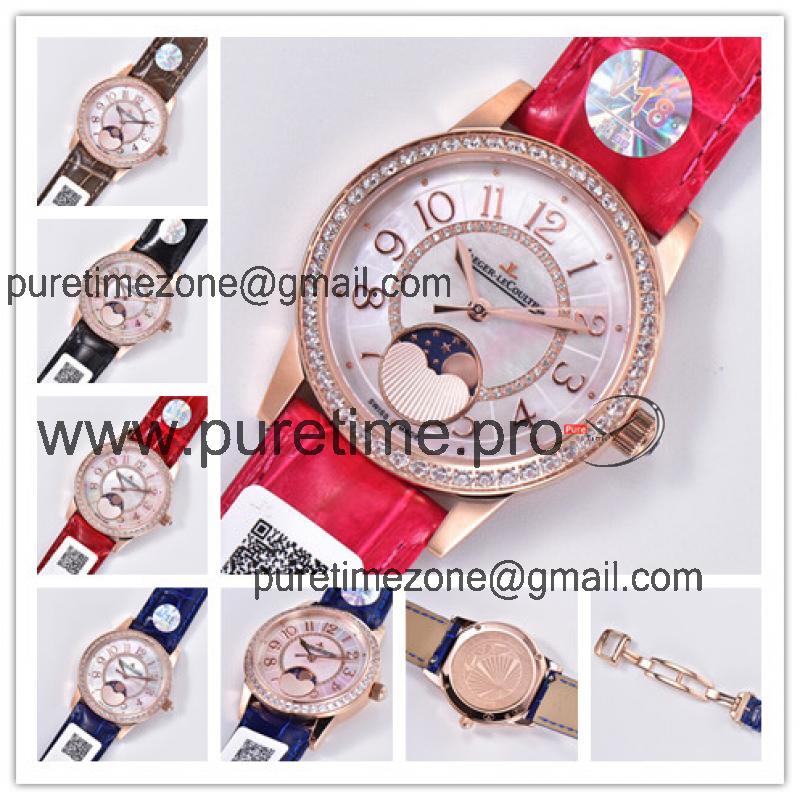 Replica Rendez-Vous Swiss Quartz Movement Womens Watch MOP Dial Diamonds Case Leather Strap A E174