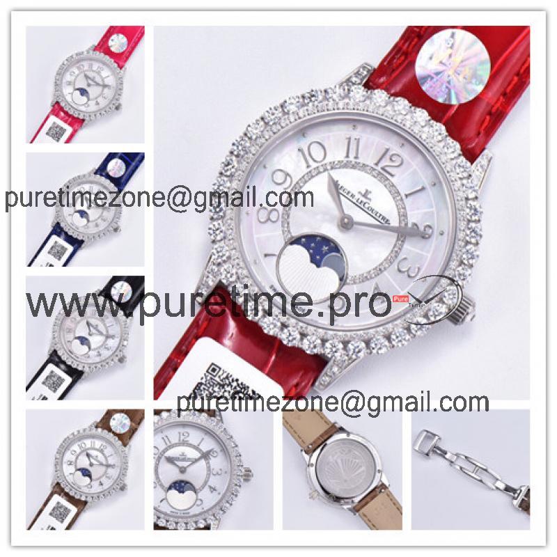 Replica Rendez-Vous Swiss Quartz Movement Womens Watch MOP Dial Diamonds Case Leather Strap D E175