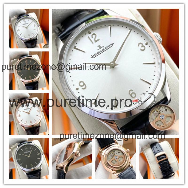 Replica Master Ultra Thin A21j Automatic Movement Mens Watch White Dial Leather Strap E178