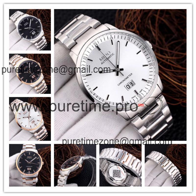 Replica Commander Japan Quartz Movement Mens Watch Silver Dial Stainless Steel A E01