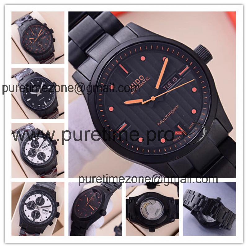 Replica Multifort A21j Automatic Movement Mens Watch Black Dial PVD Steel F02